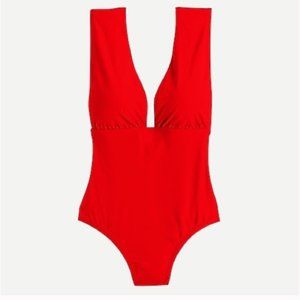 JCrew Plunge V-Neck One-Piece Swimsuit Tank G9417